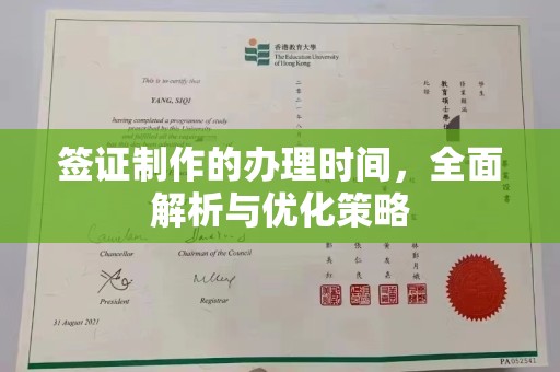 海沧签证制作的办理时间，全面解析与优化策略