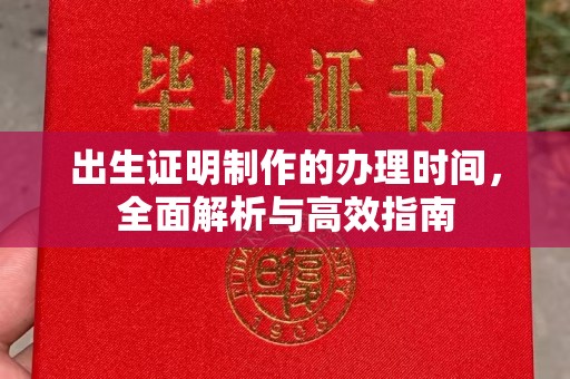 海沧出生证明制作的办理时间，全面解析与高效指南