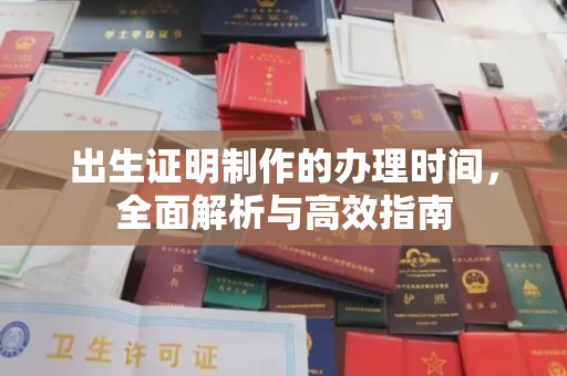 海沧出生证明制作的办理时间，全面解析与高效指南