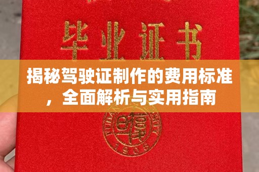 海沧揭秘驾驶证制作的费用标准，全面解析与实用指南