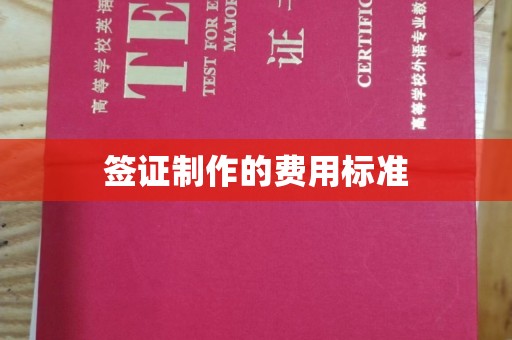 海沧签证制作的费用标准