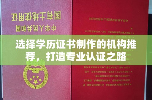 海沧选择学历证书制作的机构推荐，打造专业认证之路